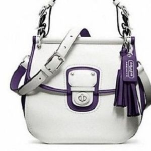 Coach  legacy purple white purse